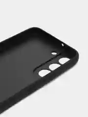 Черный чехол замшевый для Samsung Galaxy S22 алькантара BROSCORP пластиковая основа, защита камер
