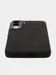 Черный чехол замшевый для Samsung Galaxy S22 алькантара BROSCORP пластиковая основа, защита камер