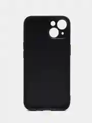 Черный люксовый чехол для Apple iPhone 14 алькантара BROSCORP, замшевый, пластиковый с силиконом