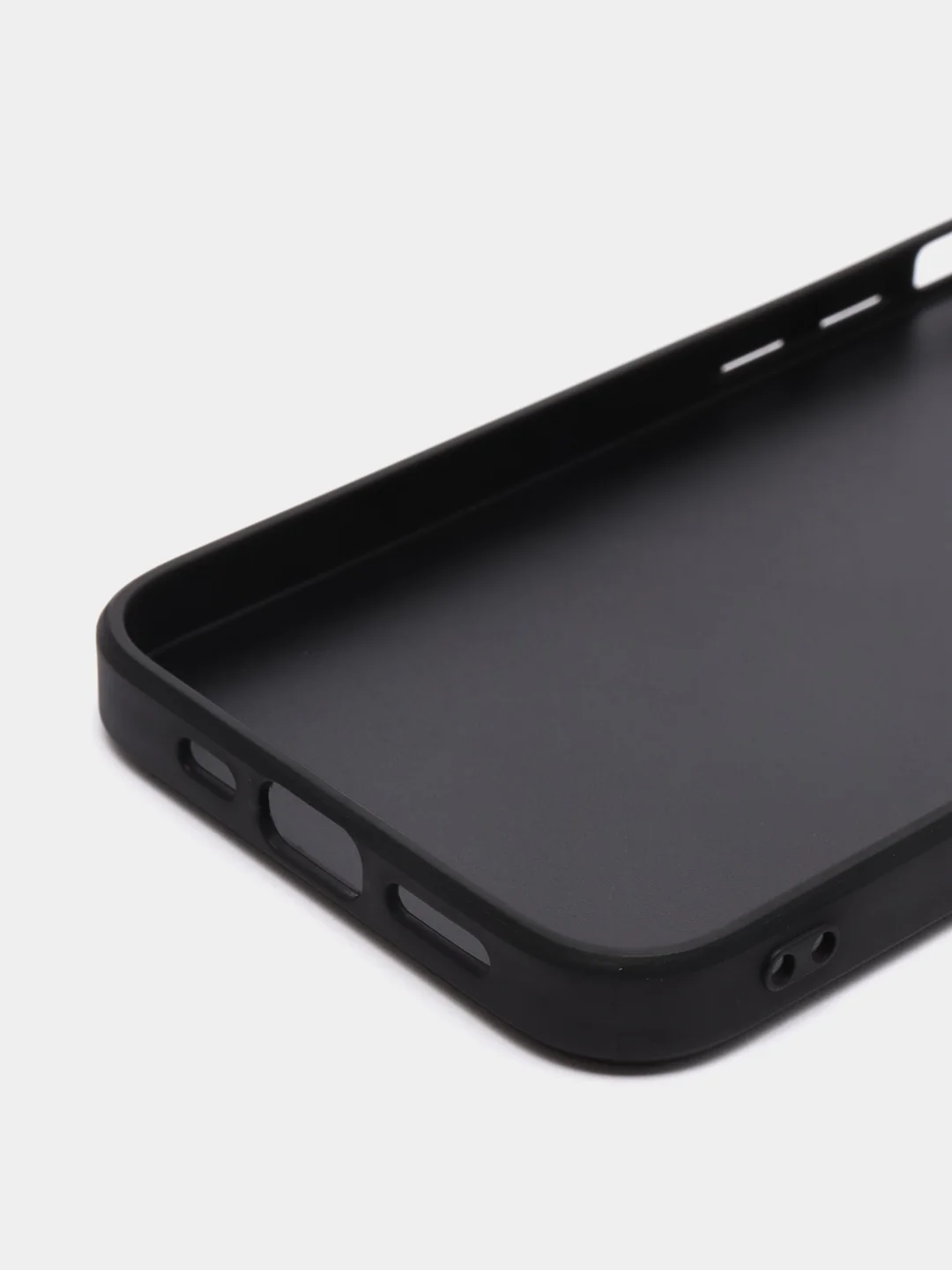 Черный люксовый чехол для Apple iPhone 14 алькантара BROSCORP, замшевый, пластиковый с силиконом