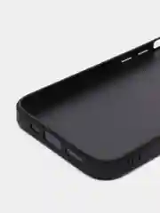 Черный люксовый чехол для Apple iPhone 14 алькантара BROSCORP, замшевый, пластиковый с силиконом