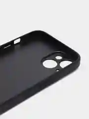 Черный люксовый чехол для Apple iPhone 14 алькантара BROSCORP, замшевый, пластиковый с силиконом