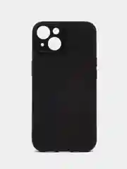 Черный люксовый чехол для Apple iPhone 14 алькантара BROSCORP, замшевый, пластиковый с силиконом