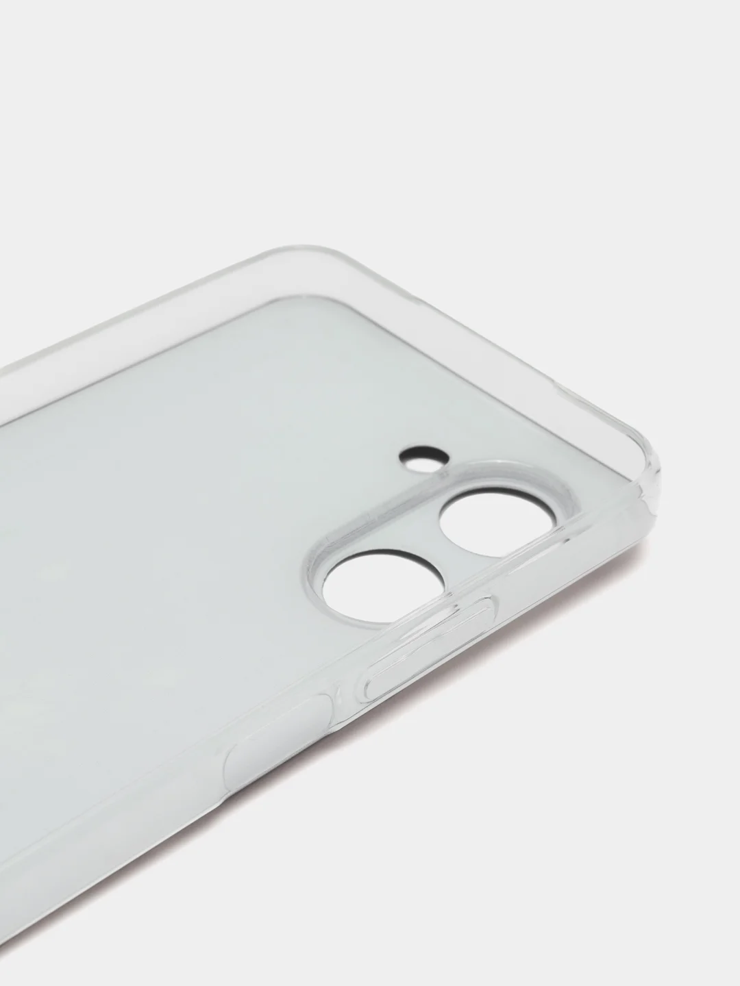 Серый меланж силиконовый чехол на Realme C33 / Реалми С33 прозрачный, с рисунком, защита камеры
