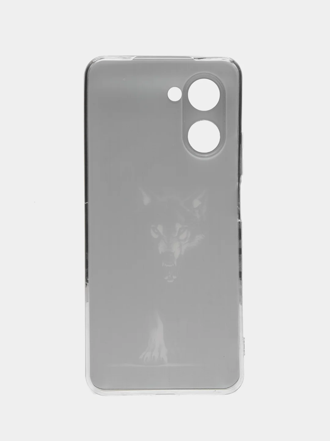 Серый меланж силиконовый чехол на Realme C33 / Реалми С33 прозрачный, с рисунком, защита камеры