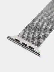 Серебряный ремешок для смарт часов Apple Watch миланская петля, металлический, 42/44/45/49 мм