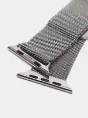Серебряный ремешок для смарт часов Apple Watch миланская петля, металлический, 42/44/45/49 мм