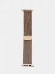 Золотой ремешок для смарт часов Apple Watch миланская петля, металлический, 42/44/45/49 мм