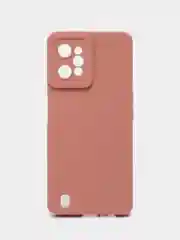 Пудровый чехол силиконовый Realme C 31 (Реалми С 31), матовый, с защитой камеры