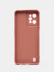Пудровый чехол силиконовый Realme C 31 (Реалми С 31), матовый, с защитой камеры