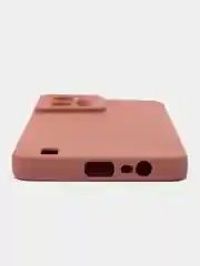 Пудровый чехол силиконовый Realme C 31 (Реалми С 31), матовый, с защитой камеры