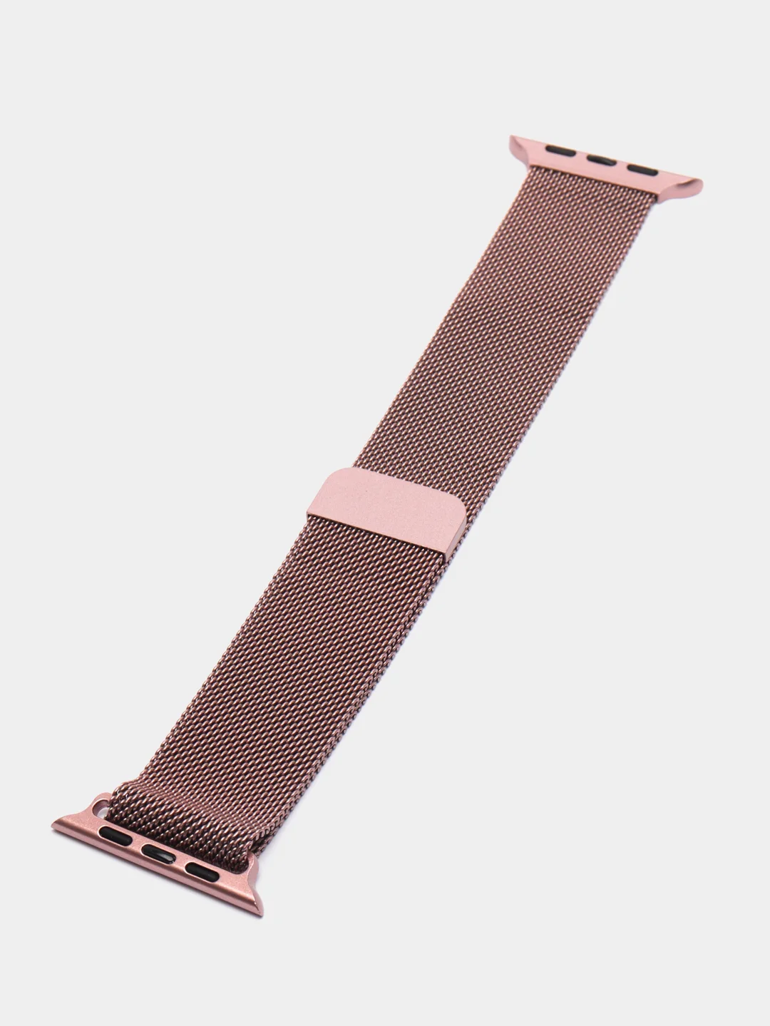 Розовый ремешок для смарт часов Apple Watch миланская петля, металлический, 42/44/45/49 мм