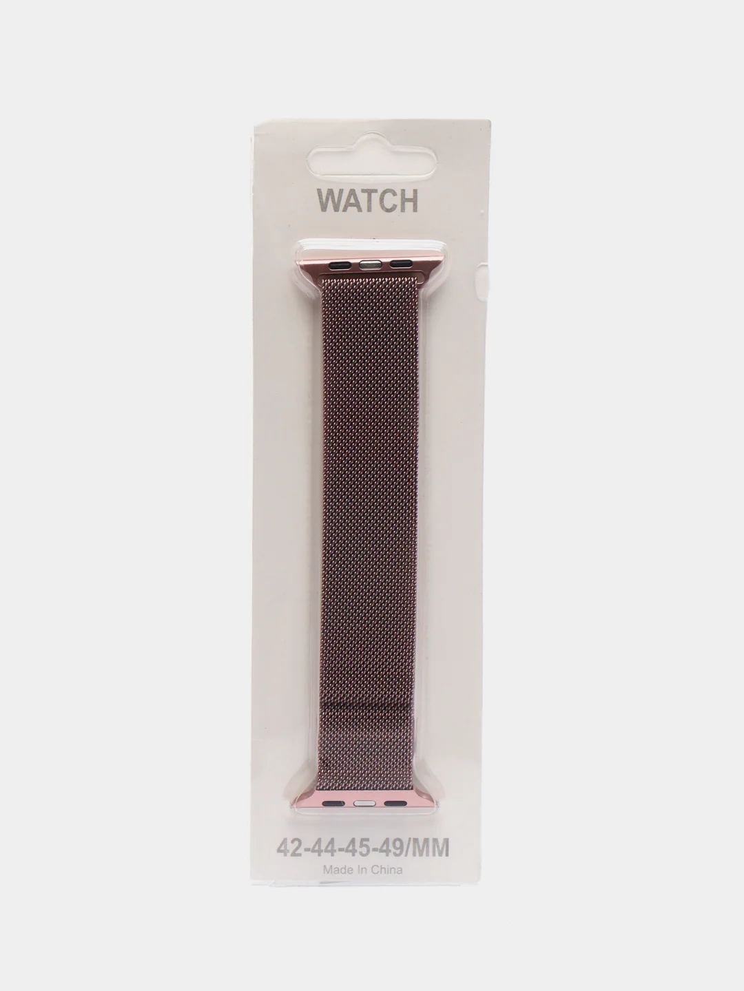Розовый ремешок для смарт часов Apple Watch миланская петля, металлический, 42/44/45/49 мм