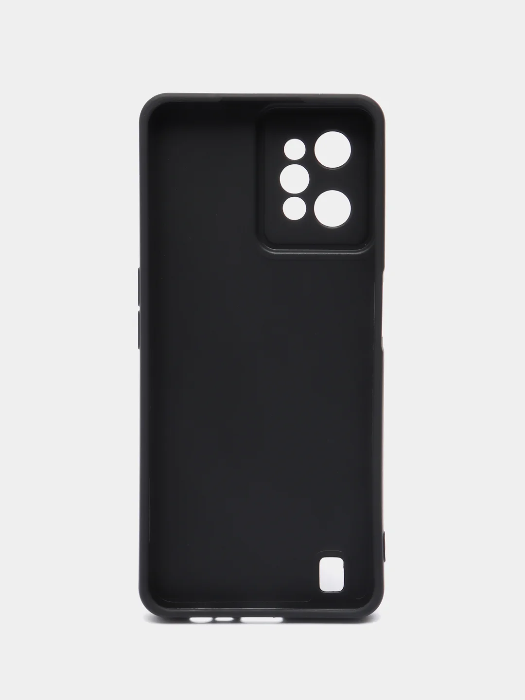 Черный чехол силиконовый Realme C 31 (Реалми С 31), матовый, с защитой камеры