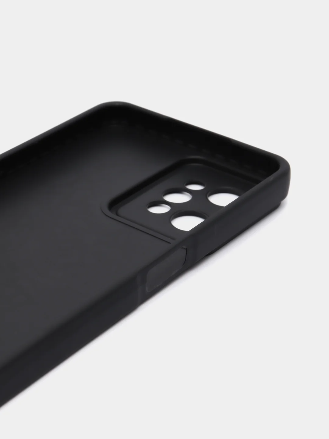 Черный чехол силиконовый Realme C 31 (Реалми С 31), матовый, с защитой камеры