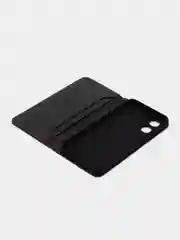 Черный чехол-книжка GQ для Oppo A17 / Oppo A17K (Оппо А 17) из высококачественной эко кожи