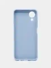 Голубой чехол силиконовый для Oppo A 17 K / Оппо A 17 K, матовый, с защитой камеры