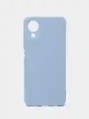 Голубой чехол силиконовый для Oppo A 17 K / Оппо A 17 K, матовый, с защитой камеры