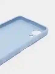 Голубой чехол силиконовый для Oppo A 17 K / Оппо A 17 K, матовый, с защитой камеры