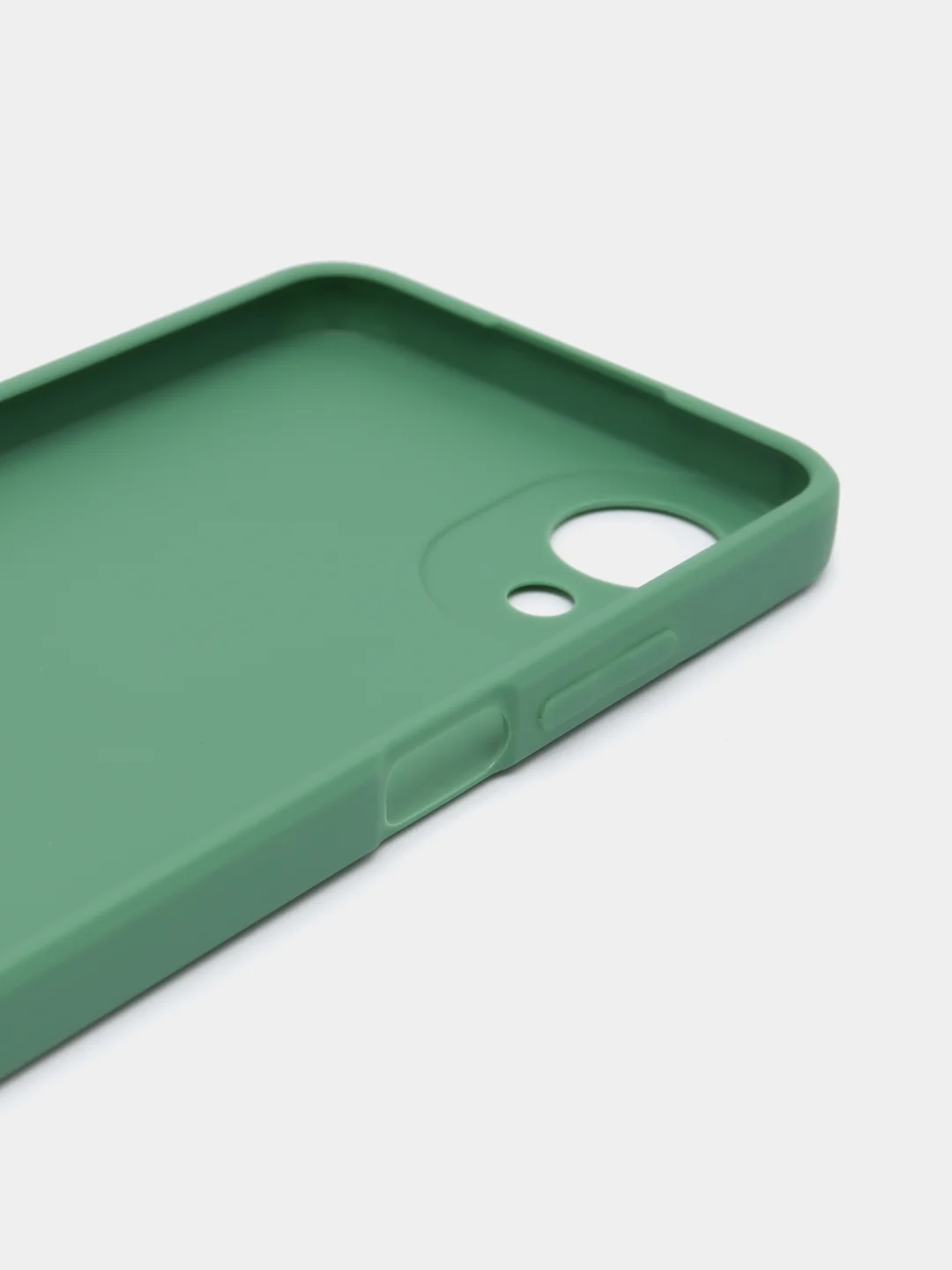 Зеленый чехол силиконовый для Oppo A 17 K / Оппо A 17 K, матовый, с защитой камеры
