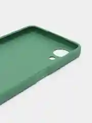 Зеленый чехол силиконовый для Oppo A 17 K / Оппо A 17 K, матовый, с защитой камеры