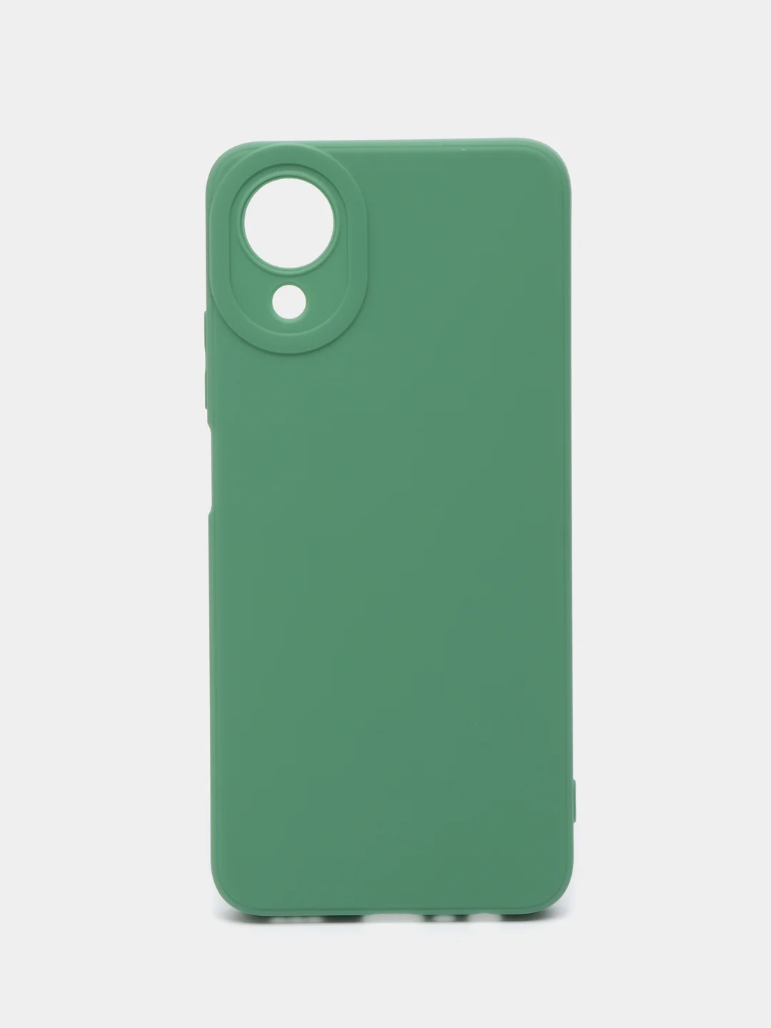 Зеленый чехол силиконовый для Oppo A 17 K / Оппо A 17 K, матовый, с защитой камеры
