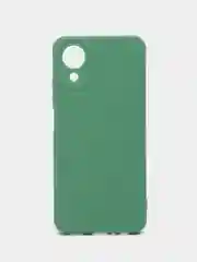 Зеленый чехол силиконовый для Oppo A 17 K / Оппо A 17 K, матовый, с защитой камеры
