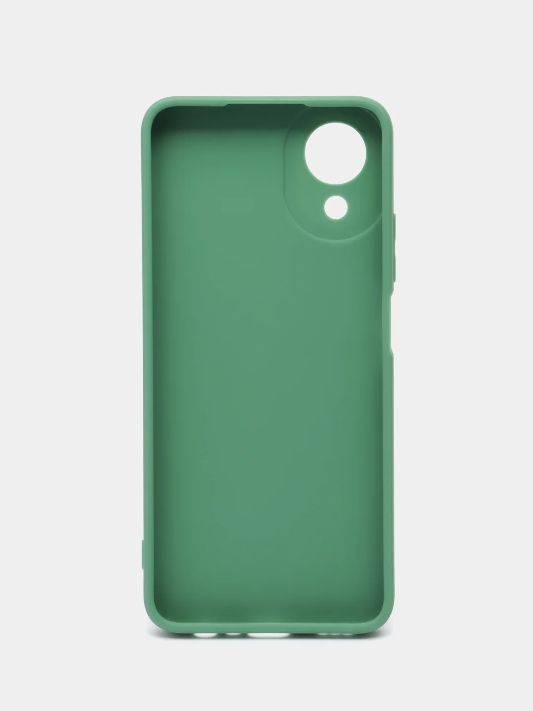 Зеленый чехол силиконовый для Oppo A 17 K / Оппо A 17 K, матовый, с защитой камеры