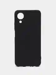 Черный чехол силиконовый для Oppo A 17 K / Оппо A 17 K, матовый, с защитой камеры