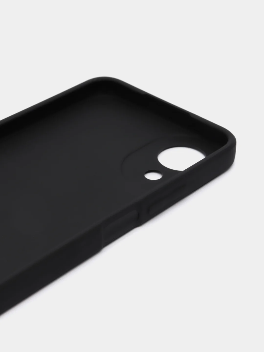 Черный чехол силиконовый для Oppo A 17 K / Оппо A 17 K, матовый, с защитой камеры