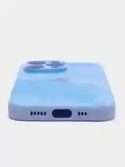 Небесно-голубой чехол для Айфон (iPhone) 11 / 14 / 13 Pro / Max / 7 / 8 / Plus X / XS XR / 12 Mini, силиконовый