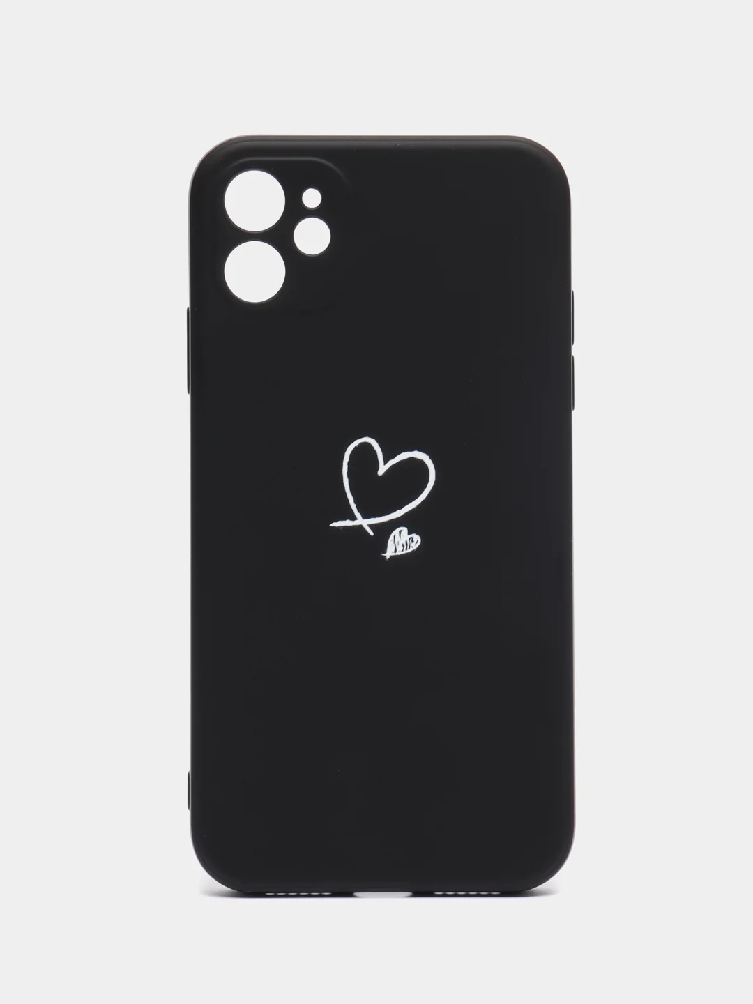 Черный чехол для айфон (iPhone) 11 13 Pro Max 7 8 Plus X / XS XR / 12 Mini, силиконовый