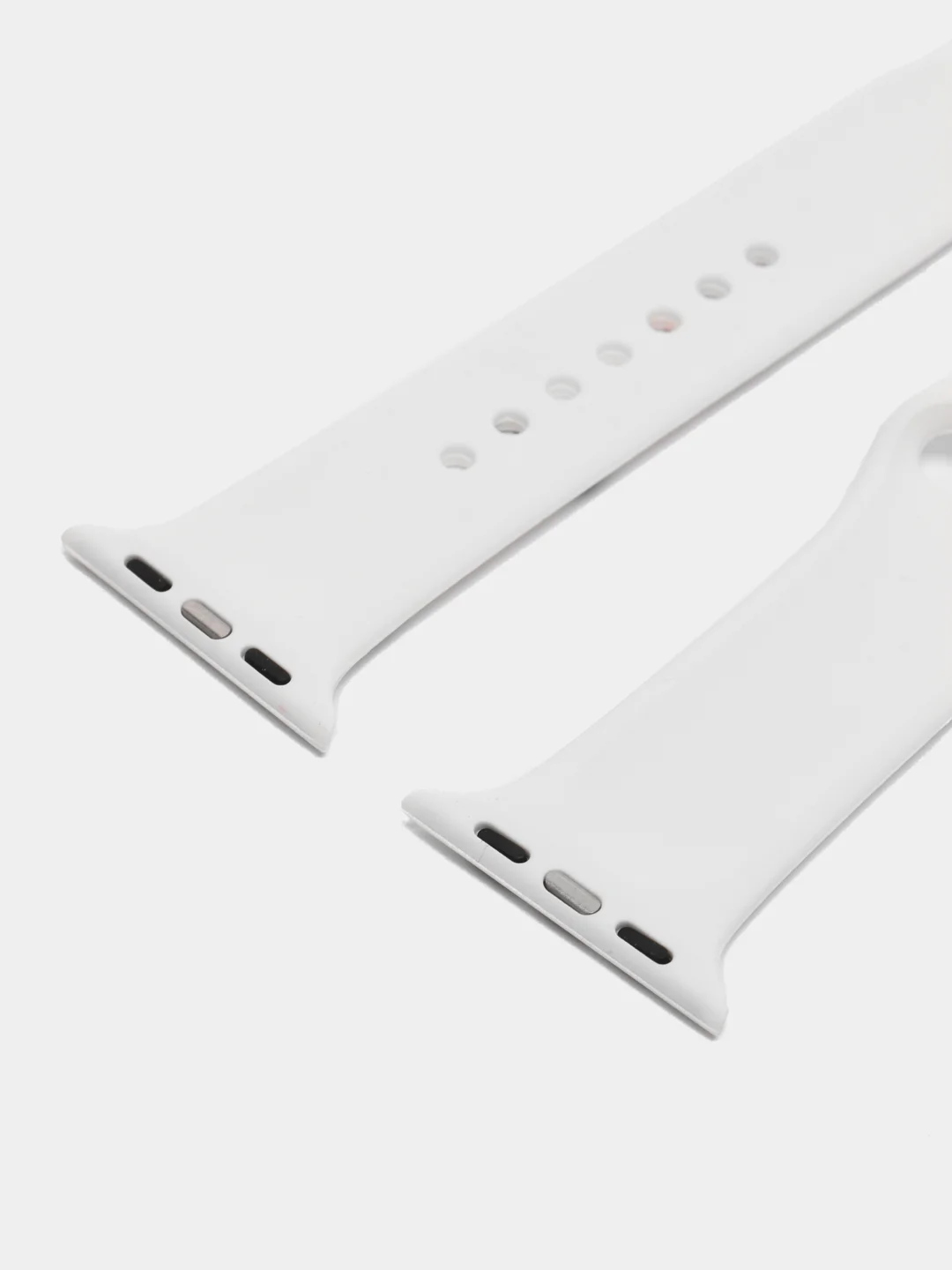 Светло-бежевый силиконовый ремешок для Apple Watch с рисунком