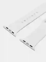 Светло-бежевый силиконовый ремешок для Apple Watch с рисунком