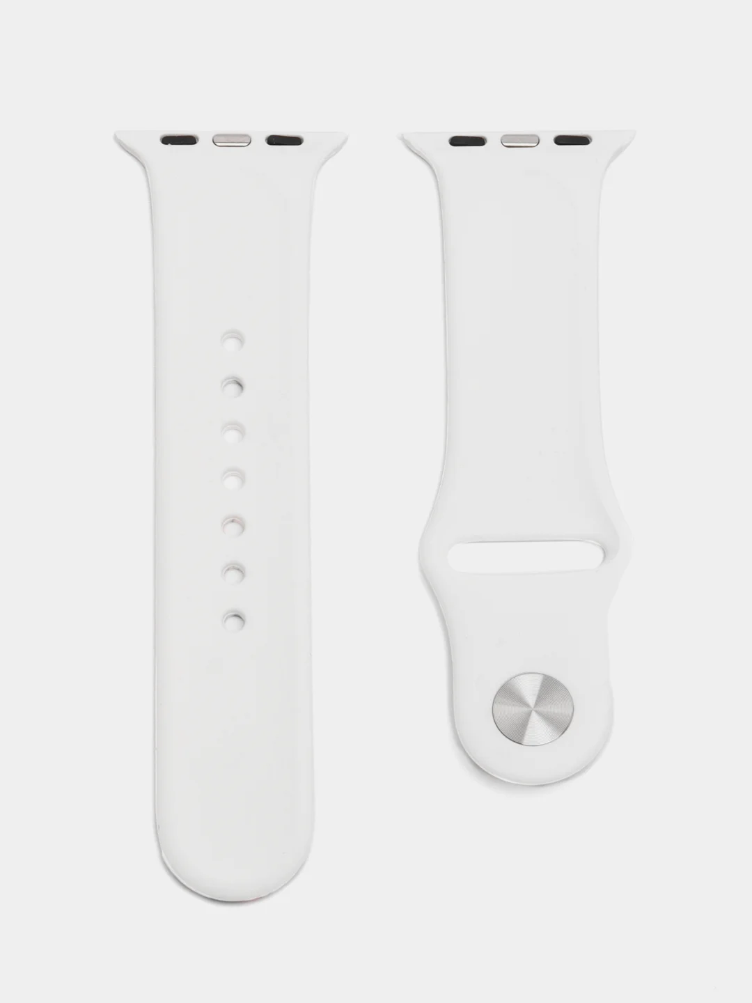 Светло-бежевый силиконовый ремешок для Apple Watch с рисунком