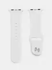 Розовый силиконовый ремешок для Apple Watch с рисунком