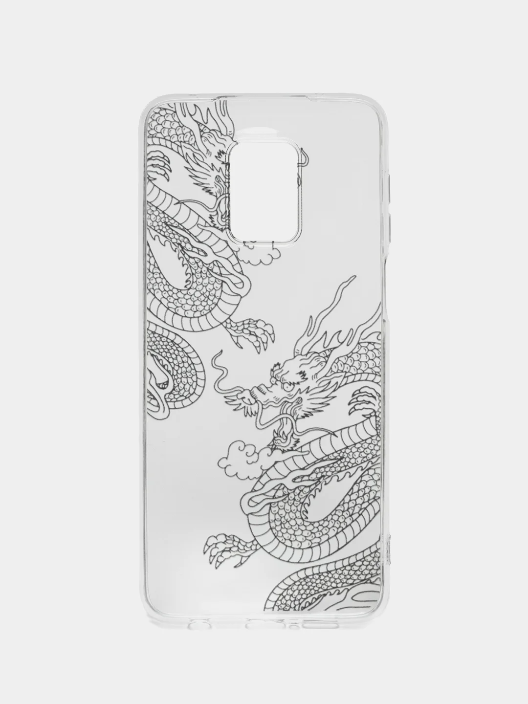 Пудровый чехол на Xiaomi Redmi Note 9S/9 Pro / Сяоми Редми Нот 9S/9 Про прозрачный, с рисунком