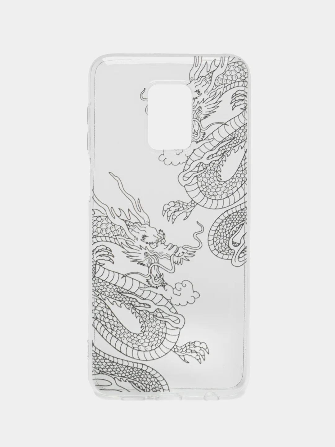 Пудровый чехол на Xiaomi Redmi Note 9S/9 Pro / Сяоми Редми Нот 9S/9 Про прозрачный, с рисунком