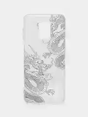 Пудровый чехол на Xiaomi Redmi Note 9S/9 Pro / Сяоми Редми Нот 9S/9 Про прозрачный, с рисунком