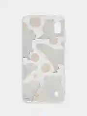 Терракотовый силиконовый чехол на Samsung Galaxy A10 / Самсунг А10 прозрачный с рисунком, защита камеры