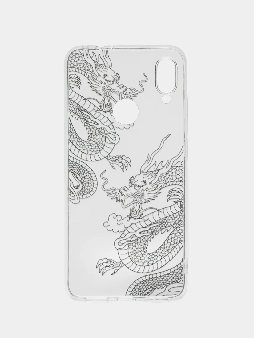 Пудровый силиконовый чехол на Xiaomi Redmi Note 7 / Сяоми Редми Нот 7 прозрачный, с рисунком