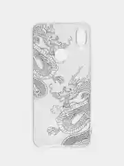 Пудровый силиконовый чехол на Xiaomi Redmi Note 7 / Сяоми Редми Нот 7 прозрачный, с рисунком