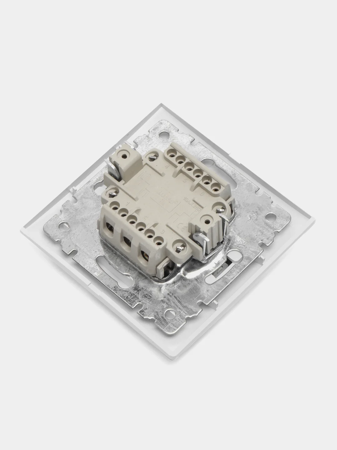 Белый выключатель Plano, 1-101-01 Intro, 10А-250В, IP20, СУ