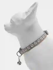 Серый ошейник для кошек и собак мелких пород, с колокольчиком