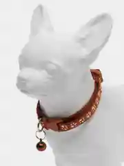Коричневый ошейник для кошек и собак мелких пород, с колокольчиком