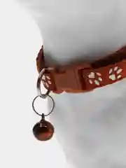 Коричневый ошейник для кошек и собак мелких пород, с колокольчиком