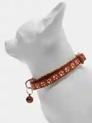 Коричневый ошейник для кошек и собак мелких пород, с колокольчиком