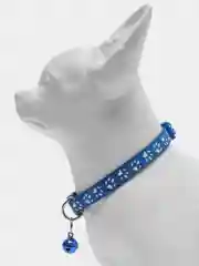 Синий ошейник для кошек и собак мелких пород, с колокольчиком