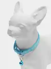Голубой ошейник для кошек и собак мелких пород, с колокольчиком