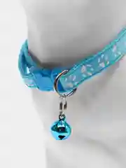 Голубой ошейник для кошек и собак мелких пород, с колокольчиком